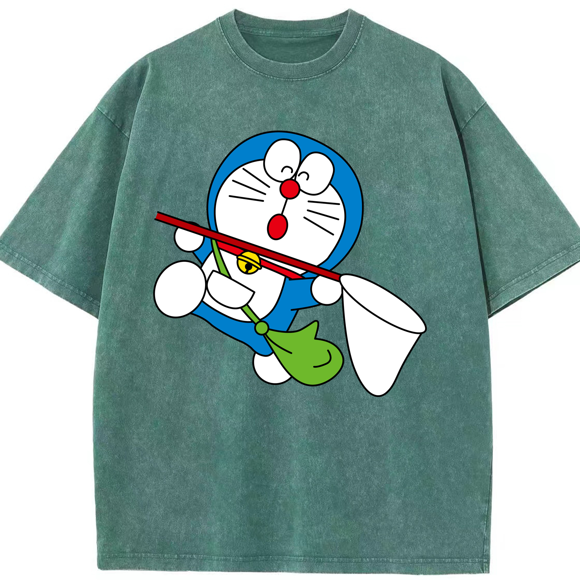 （画像用） ドラえもん Doraemon 綿100% ヴィンテージ風 半袖Tシャツ（フロントプリント）